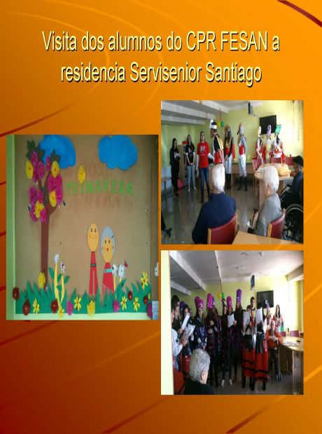 Visita dos alumnos de FESAN na residencia Servisenior Santiago